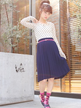 「Grimoire（グリモワール）のアイテム」を使った、Grimoireさん（レディース・157cm）の春コーディネート