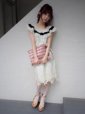 「Grimoire（グリモワール）のアイテム（ワンピース/ドレス）」を使った、Grimoireさん（レディース・161cm）の春コーディネート