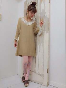 「Grimoire（グリモワール）のアイテム（ワンピース/ドレス）」を使った、Grimoireさん（レディース・161cm）の春コーディネート