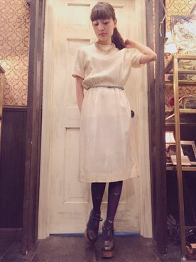 「Grimoire（グリモワール）のアイテム（ワンピース/ドレス）」を使った、Grimoireさん（レディース・157cm）の春コーディネート