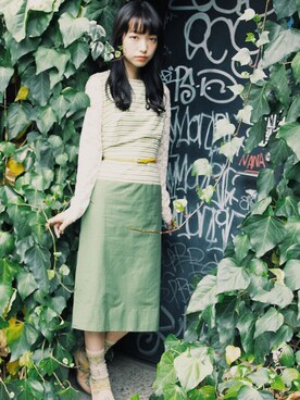 「Grimoire（グリモワール）のアイテム（ワンピース/ドレス）」を使った、Grimoireさん（レディース・160cm）の春コーディネート