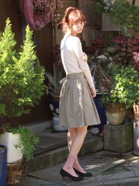 「アイテム（レッグウェア）」を使った、Grimoireさん（レディース・161cm）の春コーディネート