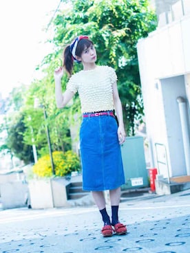 「Grimoire（グリモワール）のアイテム」を使った、Grimoireさん（レディース・157cm）の夏コーディネート