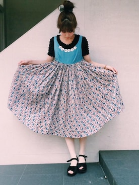 「Grimoire（グリモワール）のアイテム（ワンピース/ドレス）」を使った、Grimoireさん（レディース・157cm）の夏コーディネート