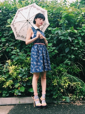 「Grimoire（グリモワール）のアイテム（ワンピース/ドレス）」を使った、Grimoireさん（レディース・157cm）の夏コーディネート