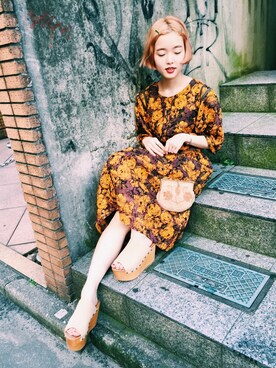 「Grimoire（グリモワール）のアイテム（ワンピース/ドレス）」を使った、Grimoireさん（レディース・157cm）の夏コーディネート