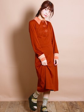 「Grimoire（グリモワール）のアイテム（ワンピース/ドレス）」を使った、Grimoireさん（レディース・157cm）の秋コーディネート