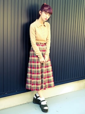 「Grimoire（グリモワール）のアイテム」を使った、Grimoireさん（レディース・157cm）の秋コーディネート