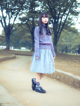 「Grimoire（グリモワール）のアイテム」を使った、Grimoireさん（レディース・157cm）の秋コーディネート