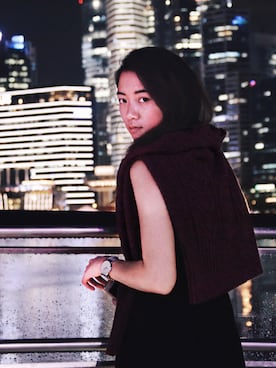 「wearsg」｜「アイテム（アナログ腕時計）」を使った、Melissa Megan Teeさん（レディース・170cm）の冬コーディネート