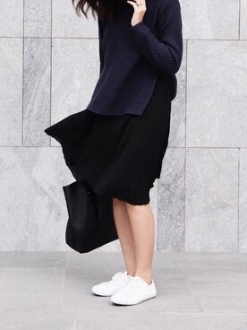 「wearsg」｜「アイテム（ニット/セーター）」を使った、Melissa Megan Teeさん（レディース・170cm）の冬コーディネート