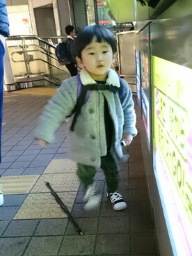 「ZARA KIDS」｜「アイテム（その他アウター）」を使った、yotticuriさん（キッズ・90cm）の冬コーディネート