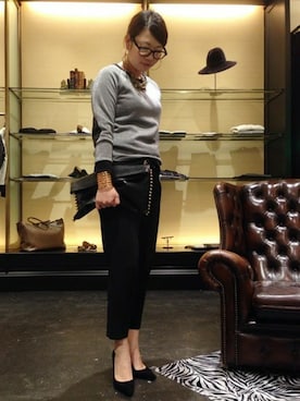 Salon de la Trinite'横浜店スタッフさん（レディース・160cm）の秋コーディネート