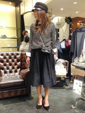 Salon de la Trinite'横浜店スタッフさん（レディース・165cm）の秋コーディネート