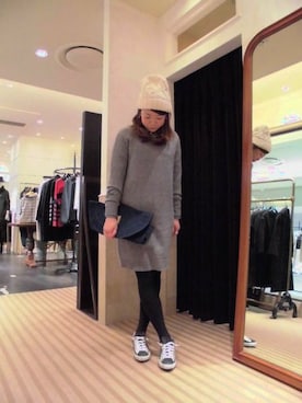 Salon de la Trinite'横浜店スタッフさん（レディース・160cm）の冬コーディネート