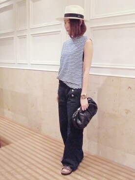 Salon de la Trinite'横浜店スタッフさん（レディース・160cm）の春コーディネート