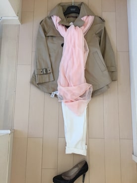 「ケープコート」｜「アイテム（トレンチコート）」を使った、みじんこ！さん（レディース・150cm）の冬コーディネート