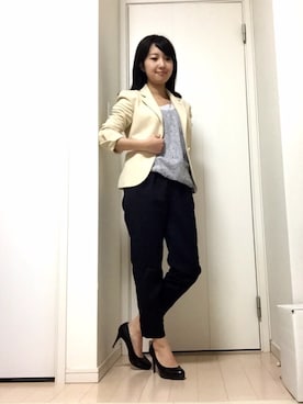 「トゥモローランド」｜「アイテム（スーツジャケット）」を使った、みじんこ！さん（レディース・150cm）の春コーディネート