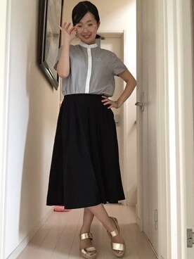 「シップス」｜「アイテム（アナログ腕時計）」を使った、みじんこ！さん（レディース・150cm）の春コーディネート