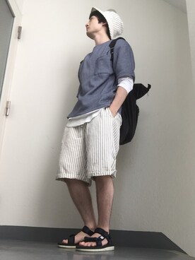 「乱痴気（ランチキ）のアイテム（バッグ）」を使った、yutaさん（メンズ・168cm）の夏コーディネート