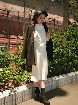 「AZUL by moussy（アズールバイマウジー）のアイテム（その他アウター）」を使った、kaoriさん（レディース・163cm）の冬コーディネート