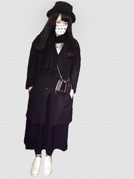 「Yohji Yamamoto（ヨウジヤマモト）のアイテム（その他アウター）」を使った、Aliceさん（レディース・170cm）の春コーディネート