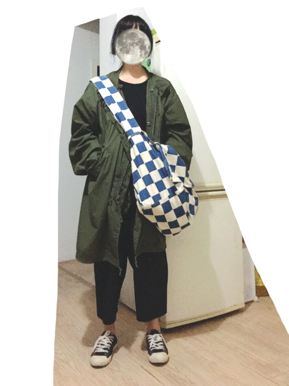 「KAPITALのアイテム（バッグ、その他）」を使った、Aliceさん（レディース・170cm）の秋コーディネートの1枚目の写真