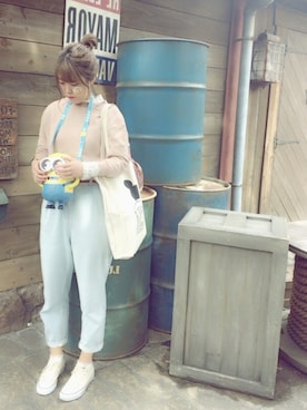 「マムジーンズ」｜ももさん（レディース・164cm）の春コーディネート