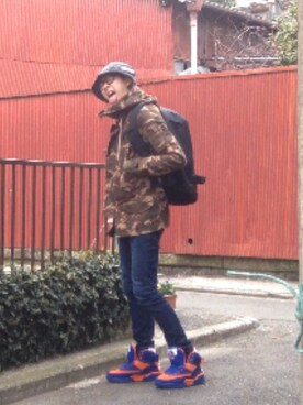 「RESISTのアイテム（ハット、グレー系）」を使った、KATOH KOHTAさん（メンズ・180cm）の夏コーディネート