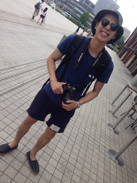 「RESISTのアイテム（その他パンツ、ブラック系）」を使った、KATOH KOHTAさん（メンズ・180cm）の夏コーディネート