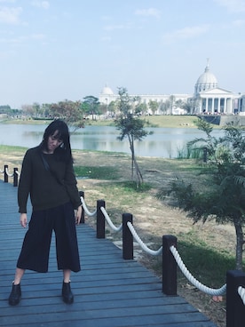 「jeffreycampbell」｜HanaCさん（レディース・158cm）の冬コーディネート