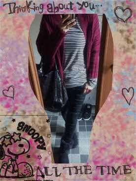 「AZUL（アズール）のアイテム（その他アウター）」を使った、kary☆さん（レディース・162cm）の冬コーディネート