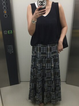 「ドラフトGAP」｜「アイテム（アナログ腕時計）」を使った、kary☆さん（レディース・162cm）の夏コーディネート