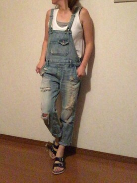 「ツナギもん好き」｜kary☆さん（レディース・162cm）の夏コーディネート