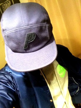 「palace」｜「アイテム（スタジャン）」を使った、カジカジさん（メンズ・169cm）の冬コーディネート