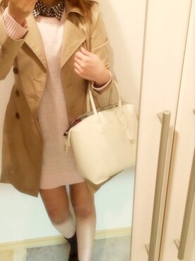 「ショッピング」｜「アイテム（トレンチコート）」を使った、miii＊さん（レディース・158cm）の春コーディネート