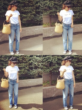 「TODAYFUL（トゥデイフル）のアイテム（かごバッグ）」を使った、yuuka♡さん（レディース・162cm）の秋コーディネート