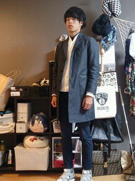 「WEAR」｜「アイテム（スタジャン）」を使った、つ～じ～さん（メンズ・176cm）の秋コーディネート