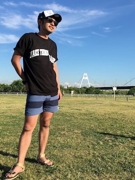 「tk.TAKEO KIKUCHI」｜梅谷 哲一さん（メンズ・170cm・30代）の夏コーディネート