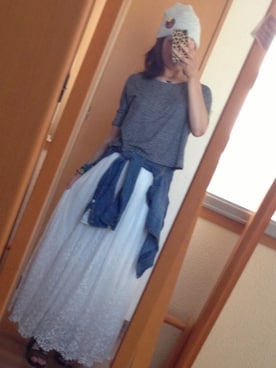 「Yves Saint Laurent（イヴサンローラン）のアイテム（サンダル）」を使った、ナナさん（レディース・147cm）の春コーディネート