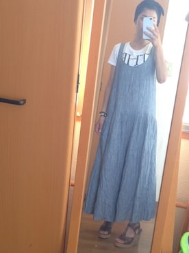 「海外セレブ風」｜「アイテム（オールインワン・サロペット）」を使った、ナナさん（レディース・147cm）の夏コーディネート
