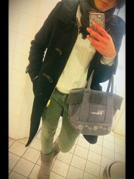 「URBAN RESEARCH ROSSO WOMEN（アーバンリサーチ　ロッソ）のアイテム（ダッフルコート）」を使った、KiMidoriさん（レディース・161cm）の冬コーディネート