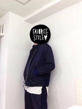 「DISCOVERED（ディスカバード）のアイテム（ブルゾン）」を使った、よしたかさん（メンズ・184cm）の冬コーディネート