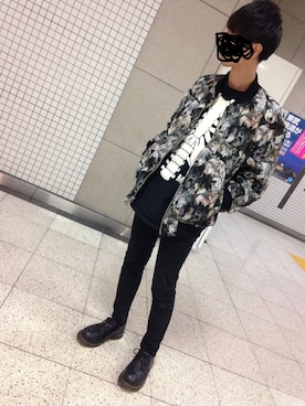 「KIDILL（キディル）のアイテム（その他アウター）」を使った、かっつさん（メンズ・174cm）の秋コーディネート