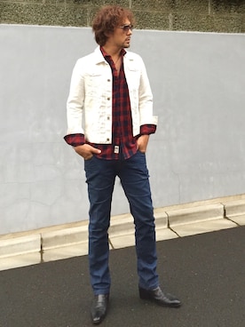 「SABLE CLUTCH（セーブルクラッチ）のアイテム（パンツ）」を使った、Joseph さん（メンズ・178cm）の秋コーディネート