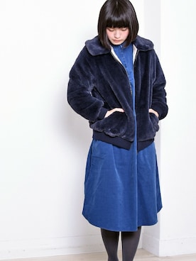 「ふんわり」｜「アイテム（ブルゾン）」を使った、【み】 - poudoudouさん（レディース・160cm）の冬コーディネート
