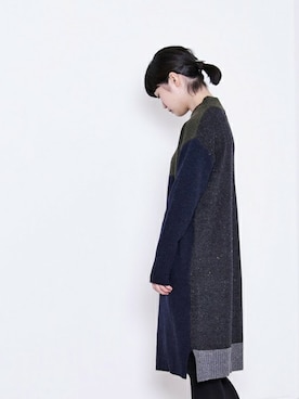 「アイテム（ワンピース、ブルー系）」を使った、【み】 - poudoudouさん（レディース・160cm）の冬コーディネート