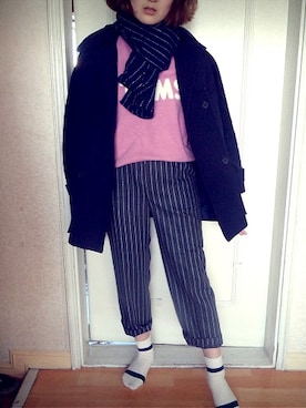 「pants」｜「アイテム（ダウンジャケット/コート）」を使った、기믕지さん（レディース・163cm）の冬コーディネート