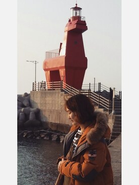 「yellow」｜기믕지さん（レディース・163cm）の冬コーディネート