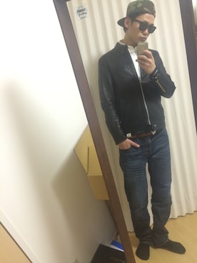 ROTTWEILERのライダースジャケットを使った人気ファッション